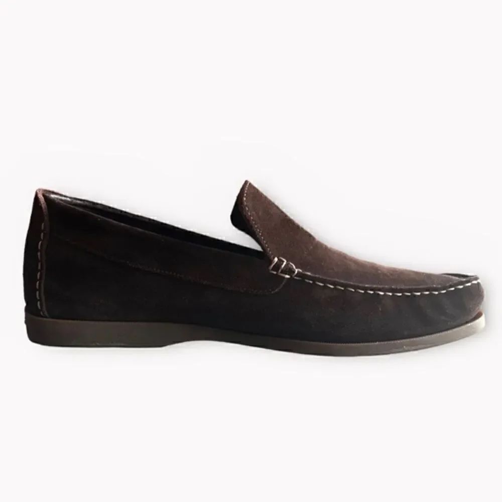 Bally Mens Brown Suede Loafers